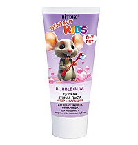 DENTAVIT KIDS Детская ЗУБНАЯ ПАСТА фтор + кальций ДВОЙНАЯ ЗАЩИТА ОТ КАРИЕСА, BUBBLE GUM