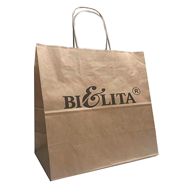 Пакет крафт бурый с логотипом           БЕЛИТА           