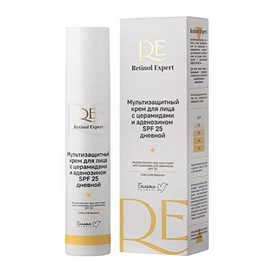 Мультизащитный крем для лица с церамидами и аденозином        дневной 