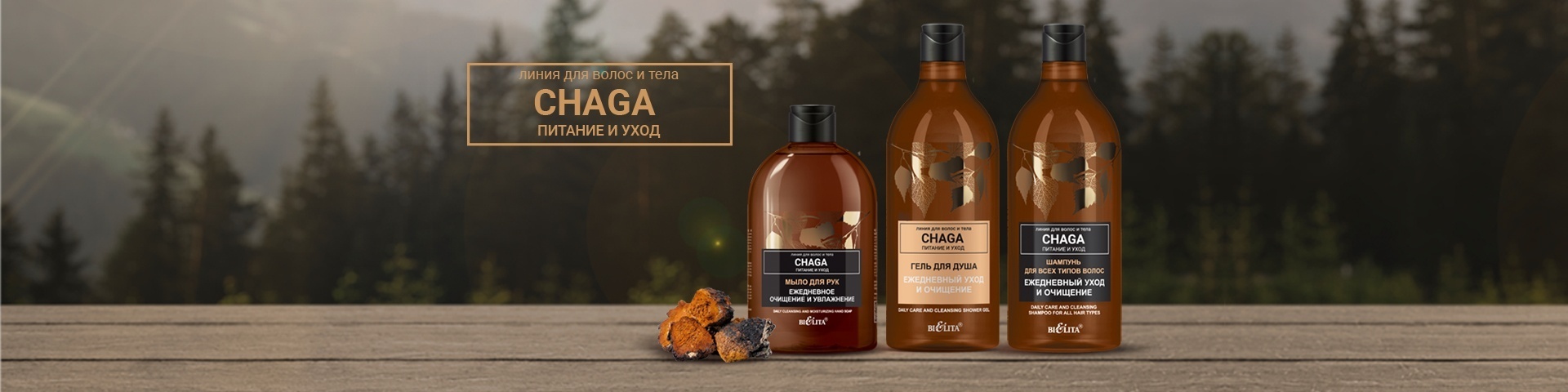 Chaga. Питание и уход (Линия для волос и тела)