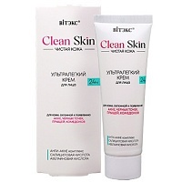 CLEAN SKIN ЧИСТАЯ КОЖА УЛЬТРАЛЕГКИЙ КРЕМ для лица 24ч с АНТИ-АКНЕ комплексом