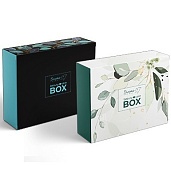 Коробка бокс + дно (обечайка белая + черная)