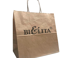 Пакет крафт бурый с логотипом "БЕЛИТА" 