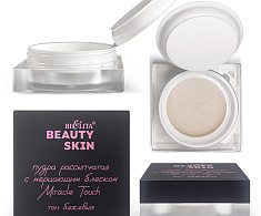 Пудра рассыпчатая с мерцающим блеском Miracle Touch Beauty Skin, тон бежевый