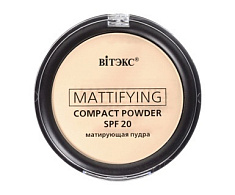 Матирующая компактная пудра для лица Mattifying compact powder SPF20, тон 02 Natural beige