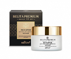 Rich-крем для лица, шеи и декольте ночной «Питание и разглаживание морщин» Belita Premium